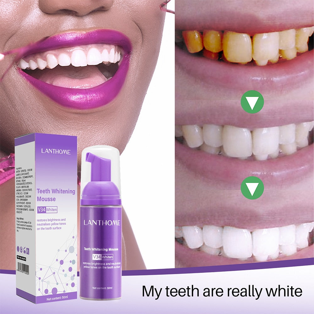 1pc V34 Series Tooth Cleaning Mousse Tooth Whitening Toothpaste Clean Teeth Fresh Breath Toothpaste White Teeth Cleaning Product