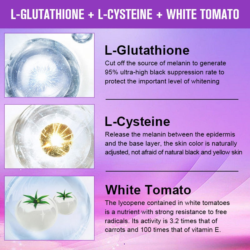 BEWORTHS Vegan Whitening Capsules Prevent Melanin Precipitation Effectively Remove Freckles Brighten Skin Glutathione Supplement