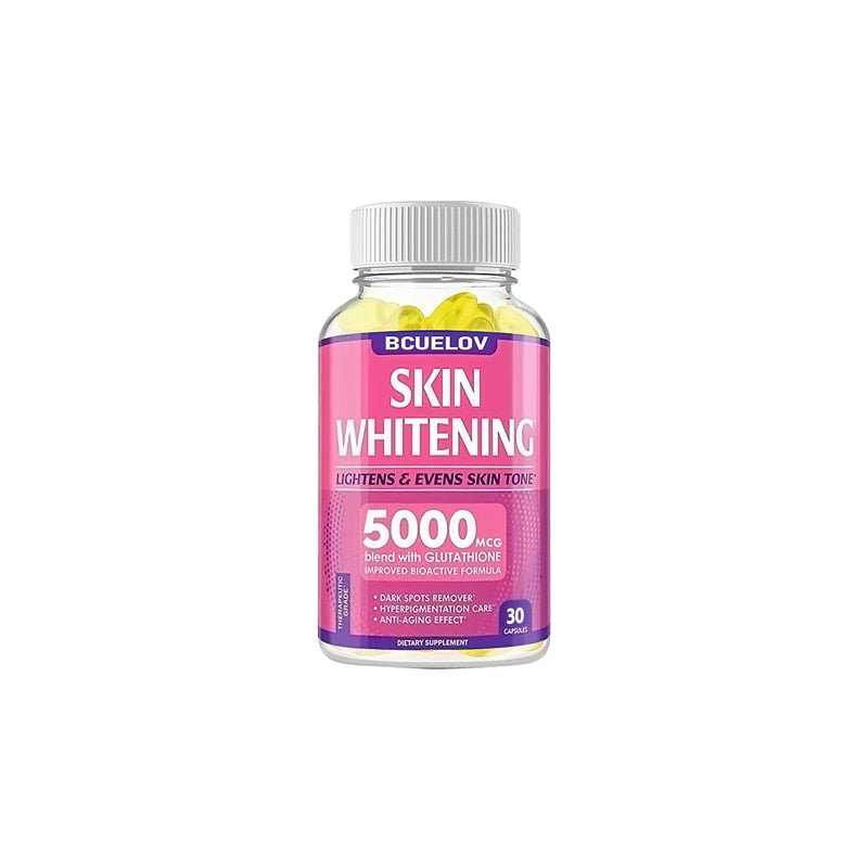 Bcuelov Whitening Supplement Black Spot Acne Print Vegan Skin Bleaching Capsule Anti-aging Anti-oxidation Brighten Skin Tone
