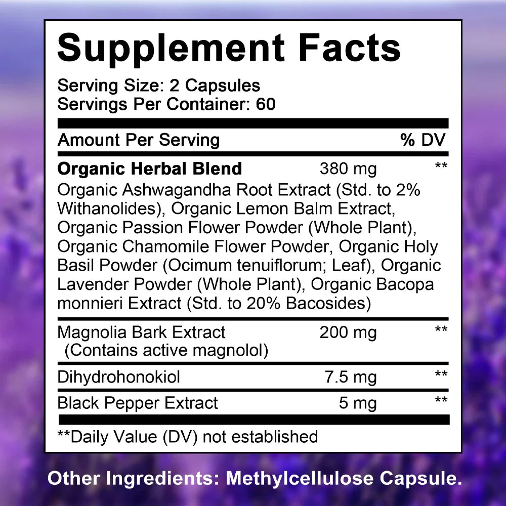 Ashwagandha + Black Pepper Extract Capsules - Helps Mood Reduce Anxiety and Stress, Improving Sleep, Brain Health Supplement