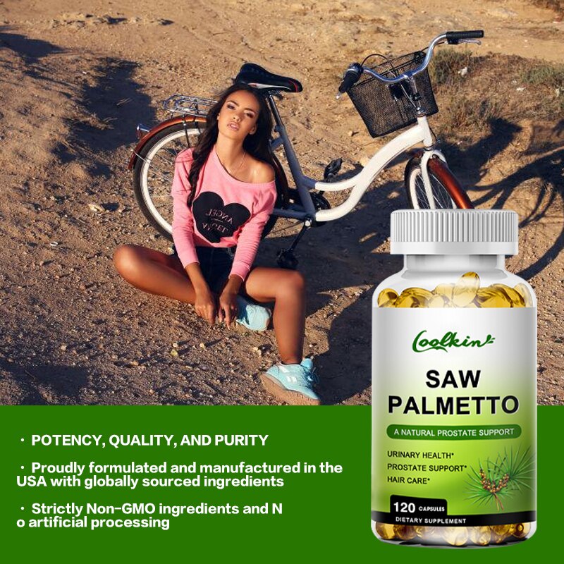 Prostate Health Supplement, Natural Saw Palmetto Extract, Supports Prostate and Hair Growth Capsules for Men and Women