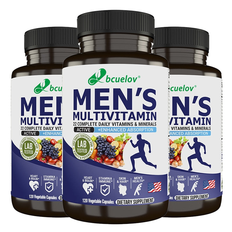 Men's Multivitamins - Stamina Booster Supplements for Men - Support Strength Muscle Energy Gain Pills Supplements Antioxidant