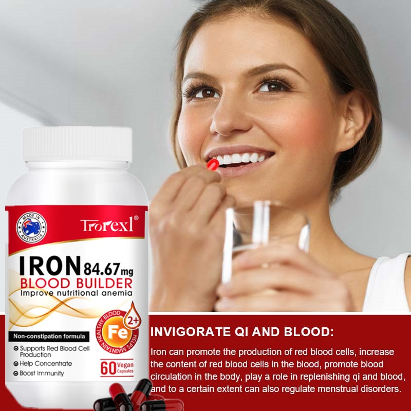 Blood Builder Iron Supplement for Anemia, Cellular Energy ,Promotes Normal Red Blood Cell Production, Immune System Blood Health
