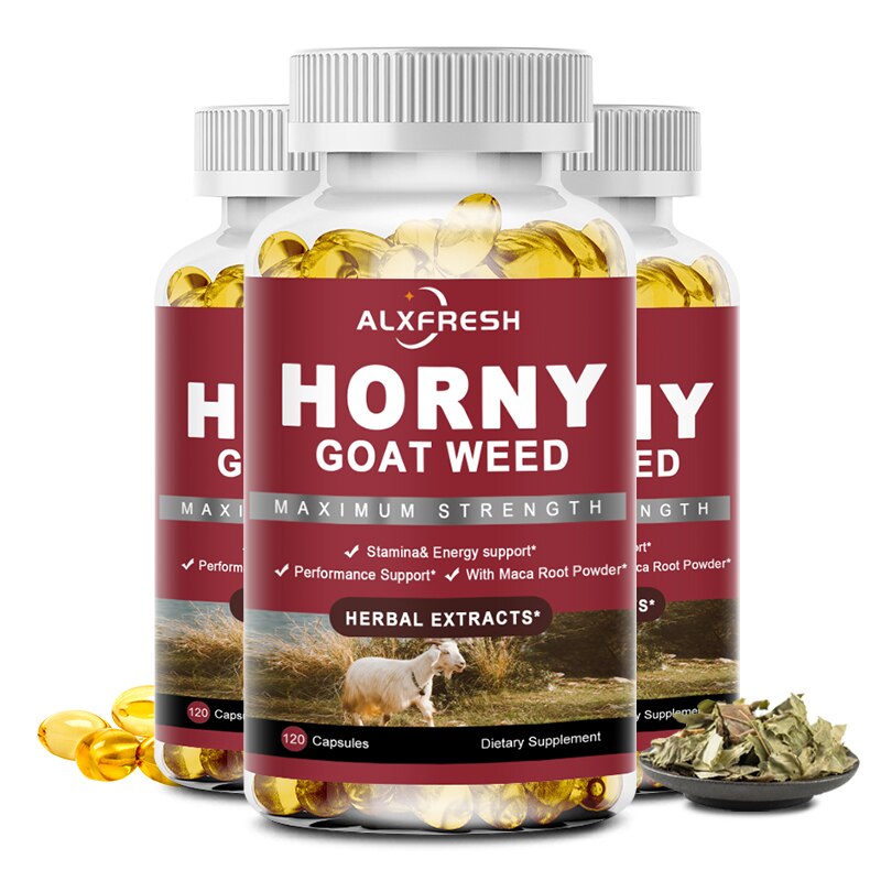 Alxfresh Epimedium Capsules - Healthy Endurance Energy Muscle Workout Supplement for Men Women Booster