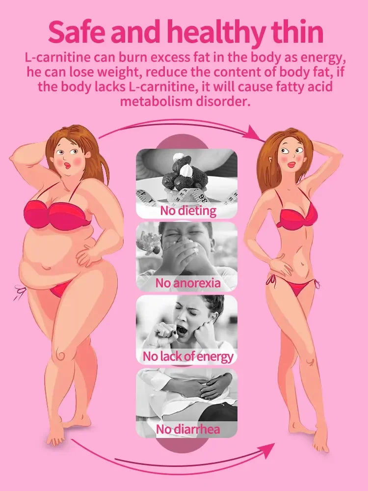 60pcs Powerful Fat Burning and Cellulite Weight Loss Pills for a Lean Physique Product Detoxification Promotes Bowel Motility
