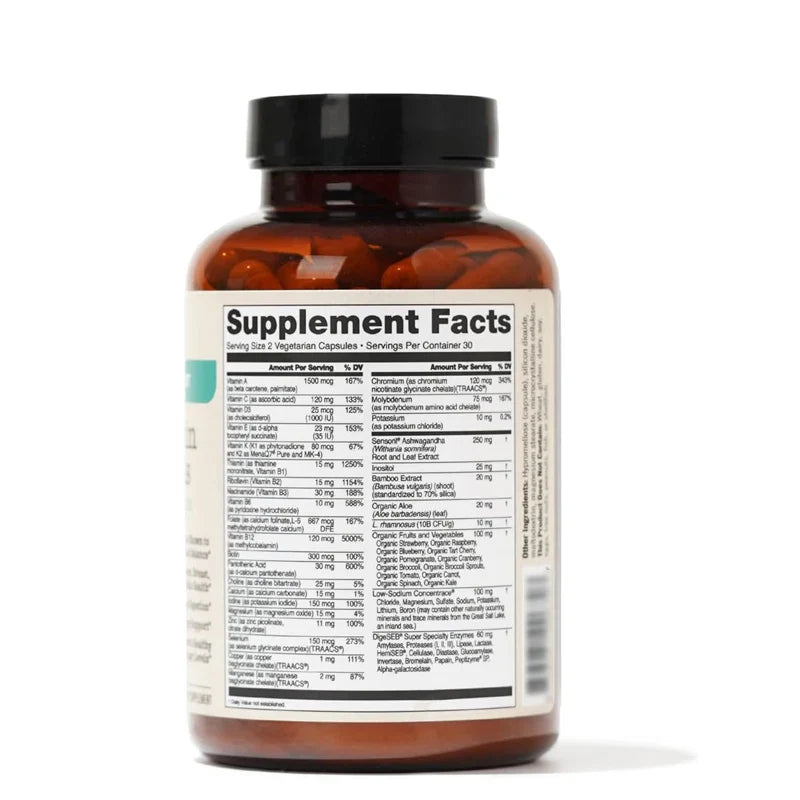 Female multivitamin+stress support+B complex+vitamin C+D3 K2 for immunity, hair, skin and nails, digestion -60 capsules