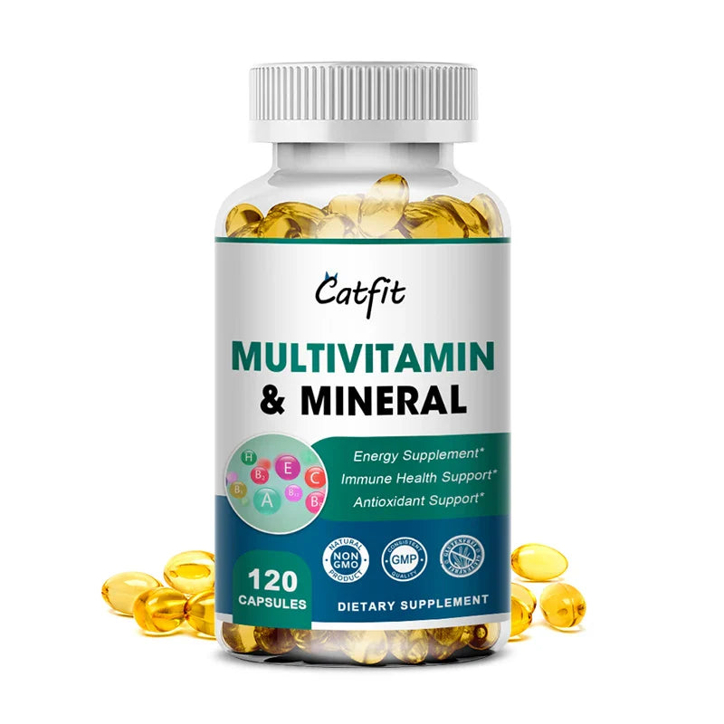 Catfit MultiVitamin & Minerals Capsule Anti-alopecia Skin Repair liver Health & Energy Care Improve anemia Health supplements