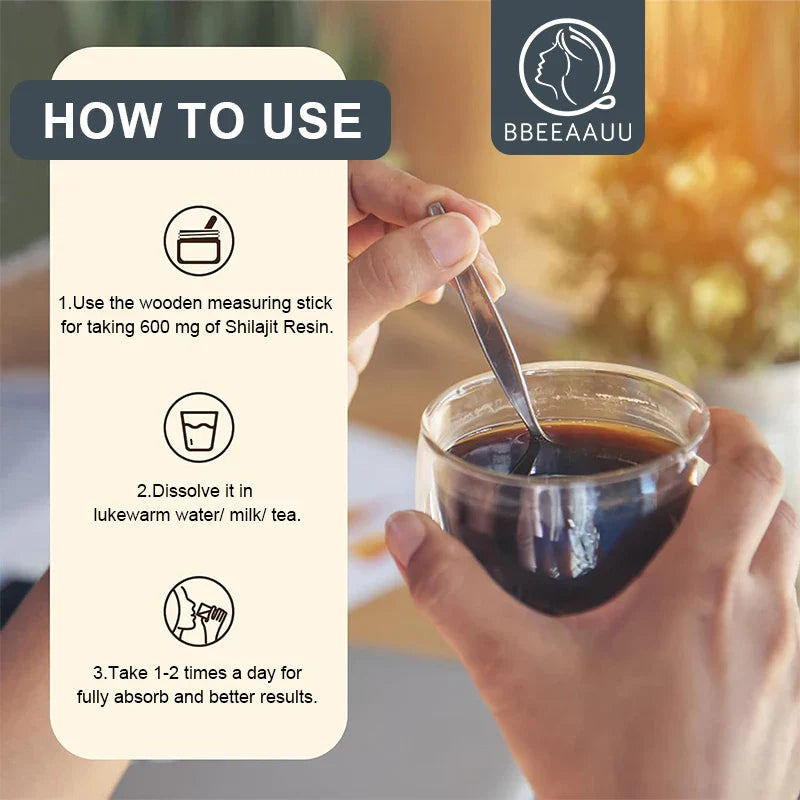 BBEEAAUU 100% Pure Shilajits Original Shilajit Resin Mineral Supplements for Immune Health, Metabolism Overall Physical Health