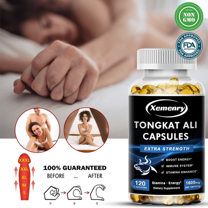 Tongkat Ali Capsules, Enhance Male Sexual Function, Tonify Kidney, Anti-Fatigue, Relieve Gout, Dietary Supplement
