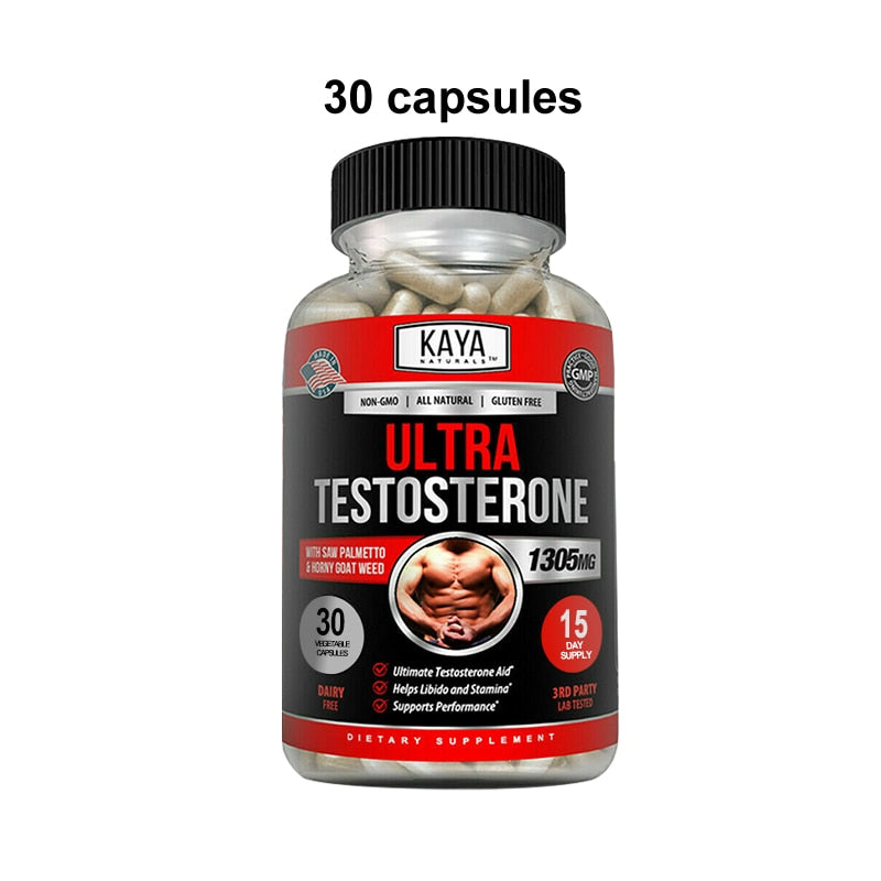 Natural Energy Stamina Supplement Testosterone Booster for Men Promote Fat Loss, Muscle Growth, Improve Performance