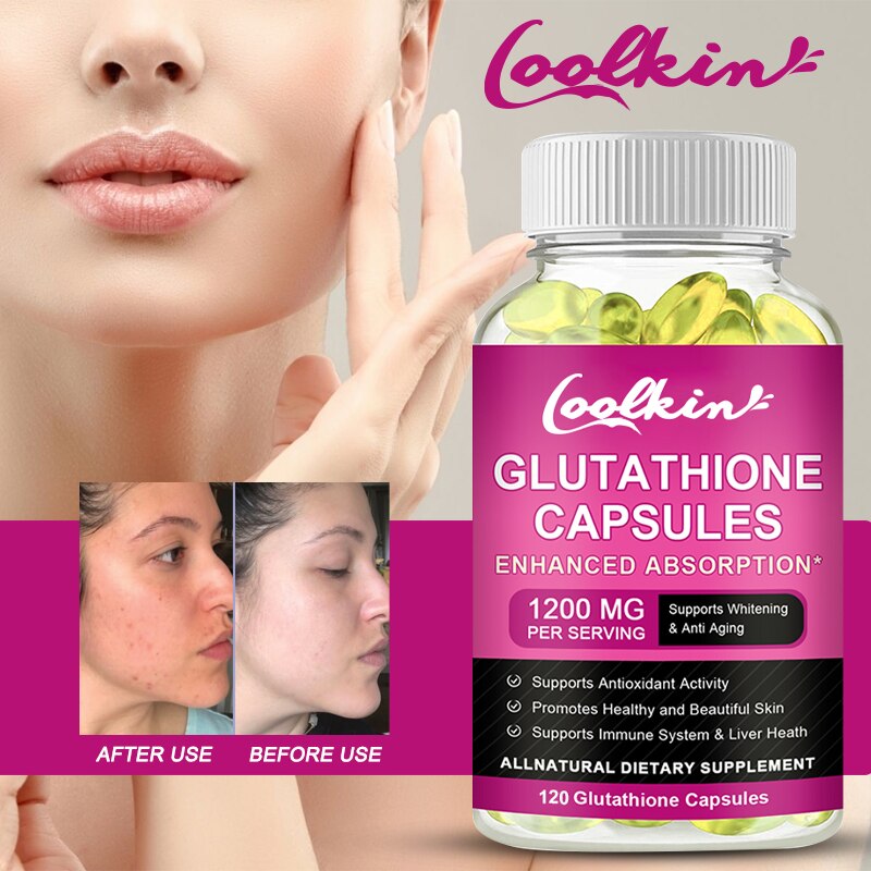Glutathione, Collagen Capsules, Antioxidant Anti-Aging, Enhance Immunity Dull Skin Whitening Supplement