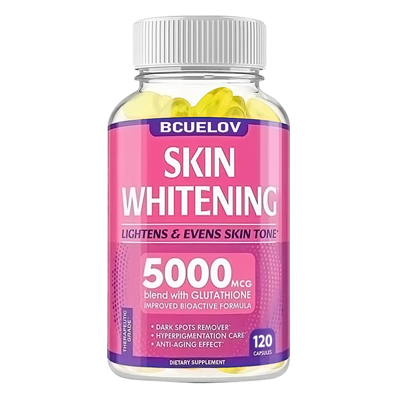 Bcuelov Whitening Supplement Black Spot Acne Print Vegan Skin Bleaching Capsule Anti-aging Anti-oxidation Brighten Skin Tone