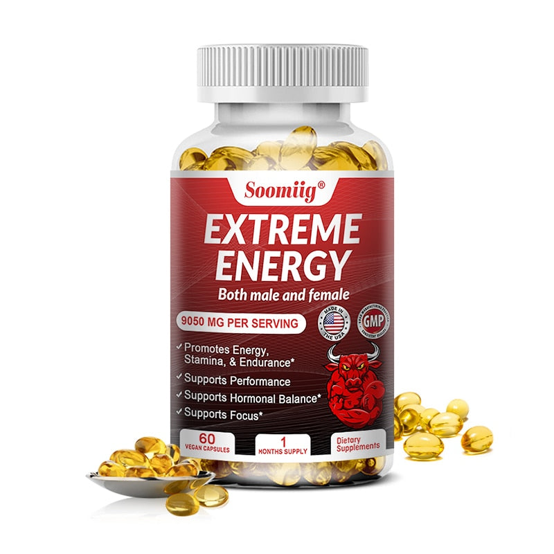 Soomiig Maca Root Extract for Women, Energy Booster Contains Ginseng Supports Focus, Stamina, Performance Supplement