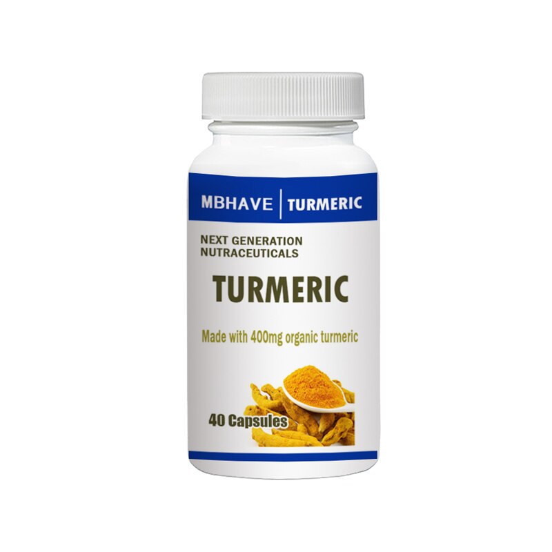 Free shipping TURMERIC 500mg 40pcs May slow or prevent blood clots Reduces depression symptoms