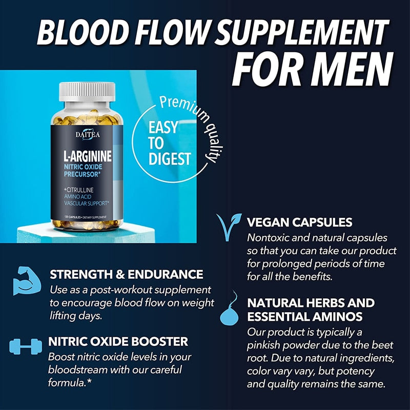 Daitea Men's Testosterone Booster Builds Strength Boosts Muscle Mass & Recovery Increases Endurance Reduces Fatigue