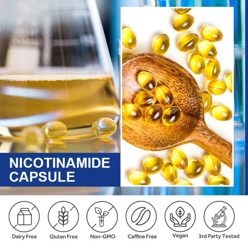NATURE'S LIVE Nicotinamide Resveratrol 500MG, Anti-aging NAD Supplement 120/240/480 Capsules