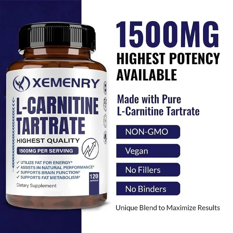 L-Carnitine - Fat Burning, Memory Enhancement, Muscle Growth, Weight and Body Management, Non-GMO