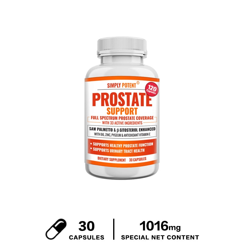 Men's Prostate Supplement with Saw Palmetto,33 Vitamins Plus B6,Zinc, Selenium,Healthy Urinary Frequency & Flow & Improved Sleep
