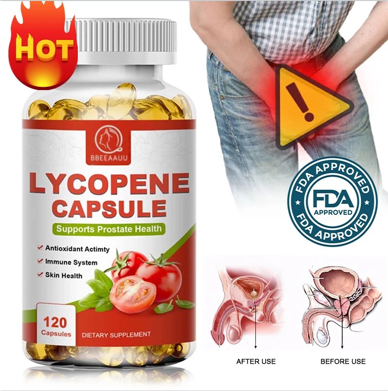 BEAU Tomato Extract Lycopene Capsule Men Prostate Health Improve Fertility and Sperm Quality Urethral Health Enhance Immunity