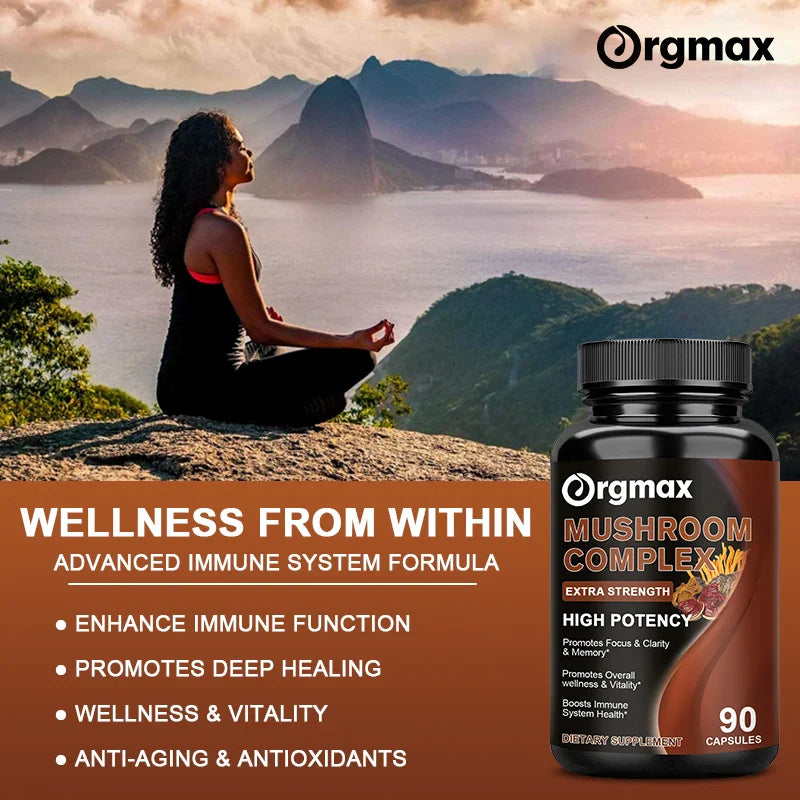 Original Multiple Complex Mushroom Complex Capsules Cognitive Brain Beauty Health Nutrition Diet Supplement Sleep Quality