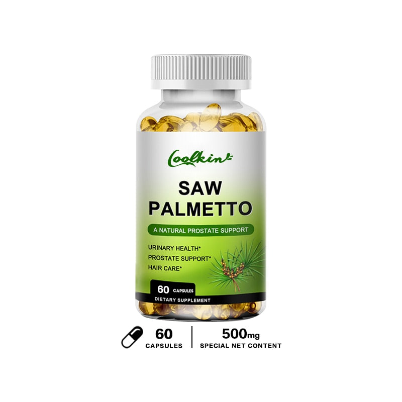 Prostate Health Supplement, Natural Saw Palmetto Extract, Supports Prostate and Hair Growth Capsules for Men and Women