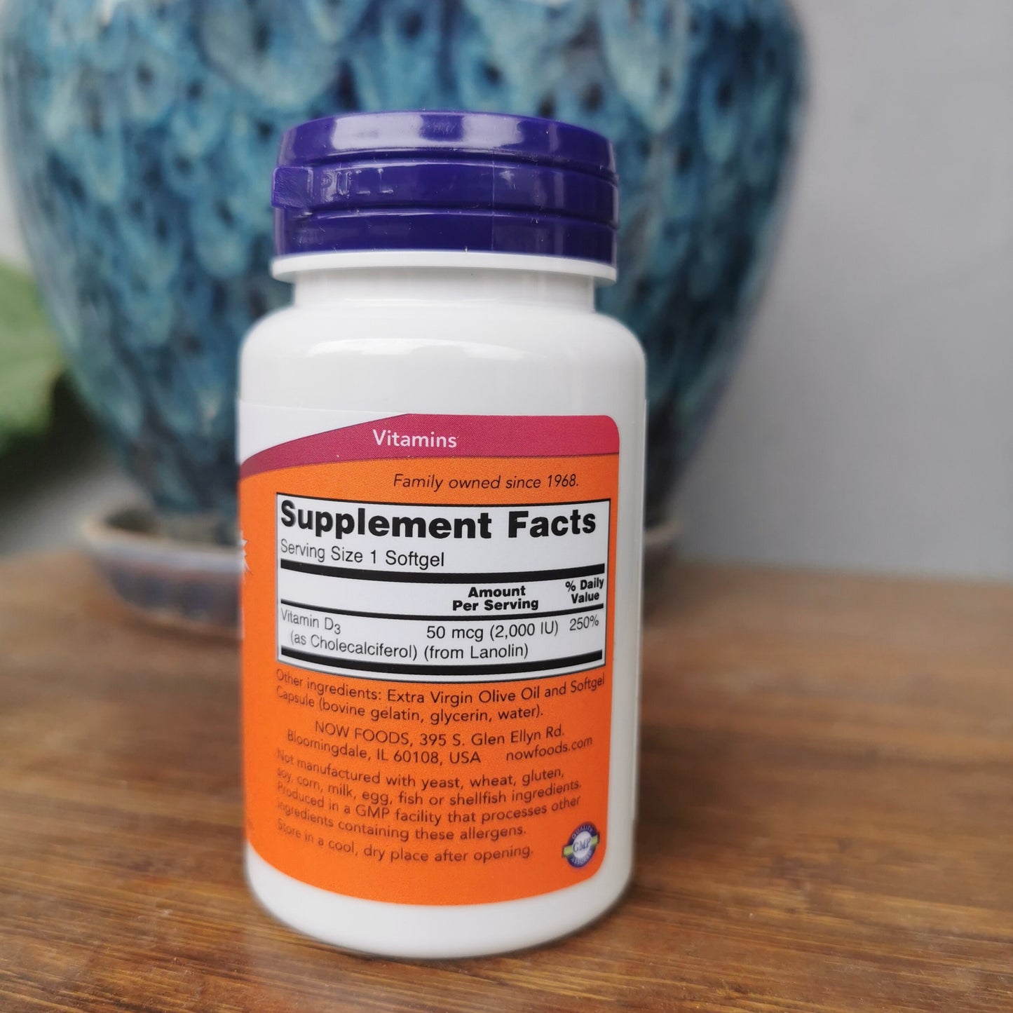 Vitamin D3 2000 IU Helps Maintain Strong Bones Supports Dental Health 120 Softgels Free Shipping