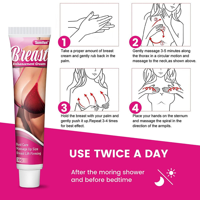 30g Breast Enlargement Cream Chest Enhancement Elasticity Promote Female Hormone Breast Lift Firming Massage Up Size Bust Care