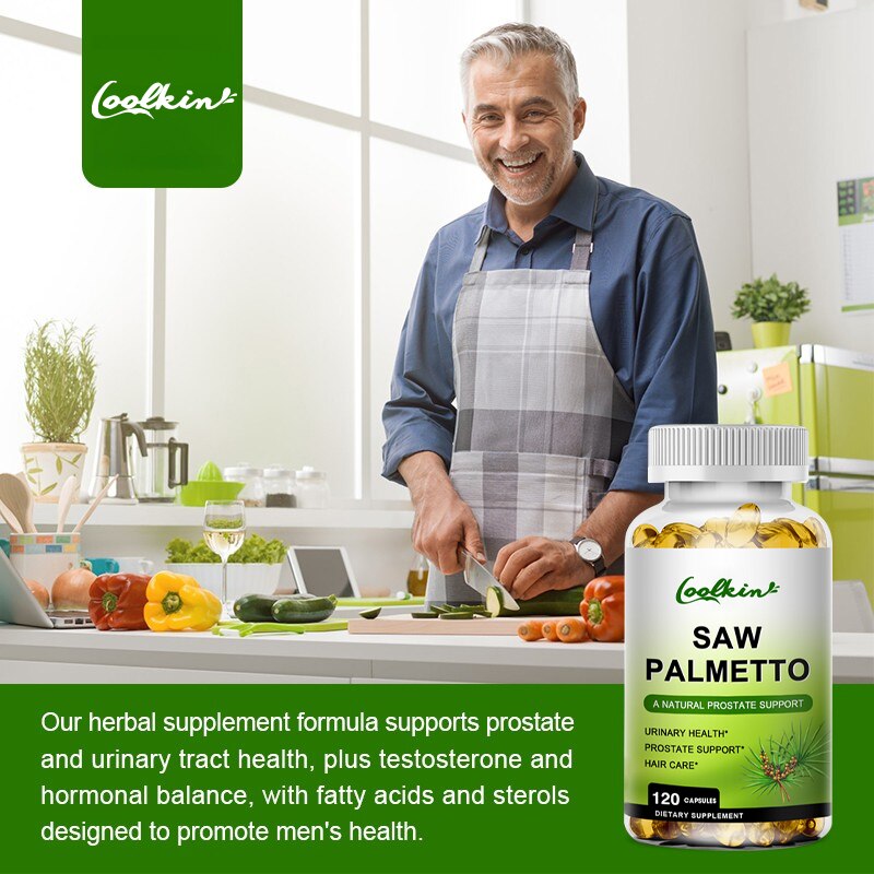 Prostate Health Supplement, Natural Saw Palmetto Extract, Supports Prostate and Hair Growth Capsules for Men and Women