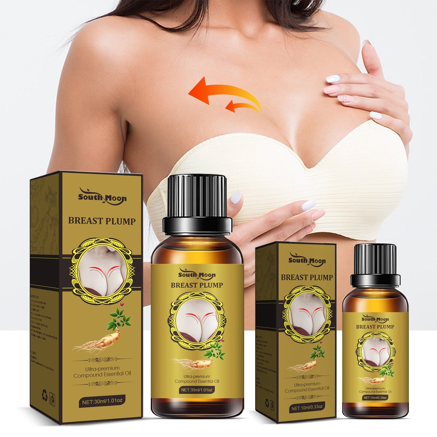 Breast Enlargement Essential Oil Massager Enhancer Chest SPA Beautiful Breast Oil Firm Plump Bigger Bust Breast Plumping Oil