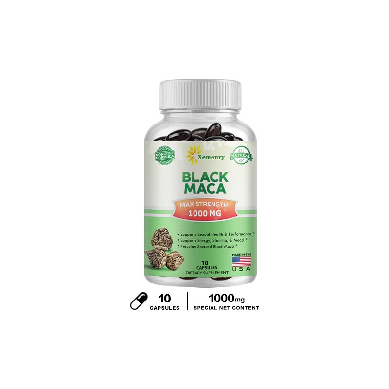 Maca Root Extract Capsules Strength&Mood Supplements,Natural Pills To Support Health,Male Enhancement Capsules Adult Healthcare