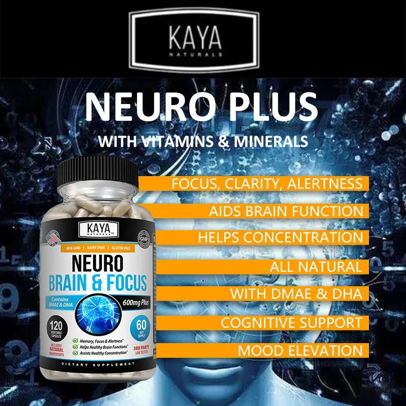 Helps Improve Cognitive Performance, Stress Relief and Brain Memory, Concentration and IQ Supplemen