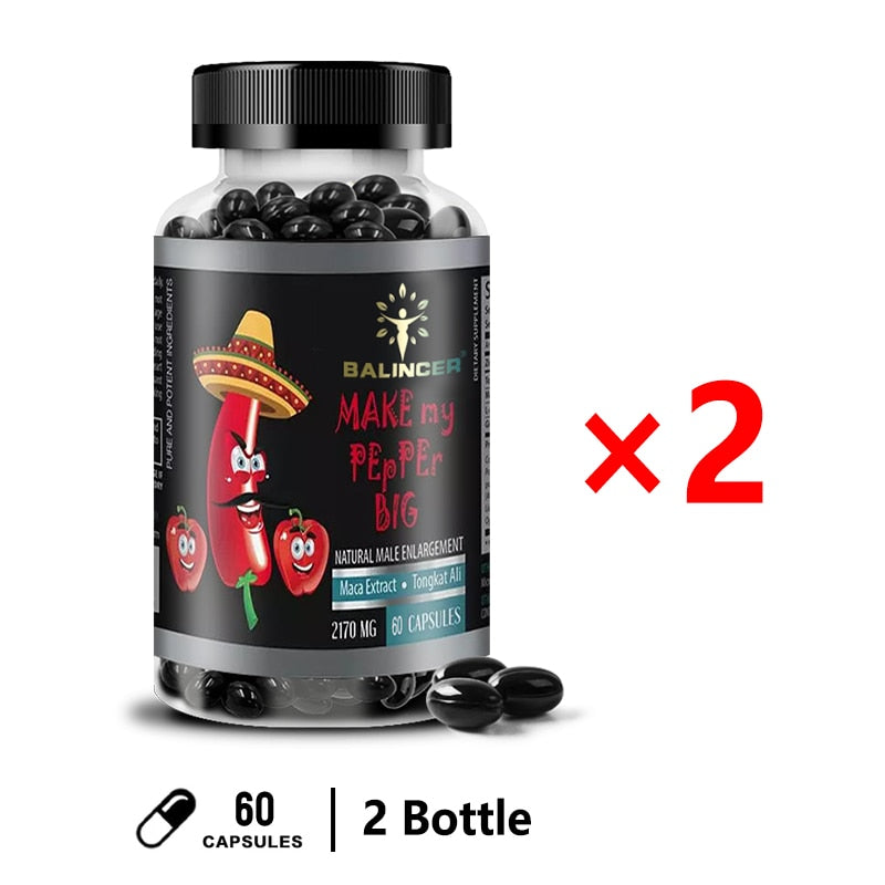 Maca Root Extract Edible Capsules Help Boost Energy Support Male Stamina Energy Erection Supplement Provides Energy for Adults