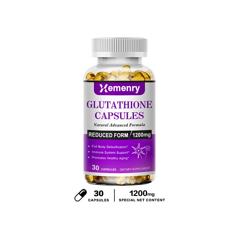 Xemenry Glutathione Capsules Collagen Antioxidant Anti-Aging Boosting Immunity Dull Skin Whitening Supplement Health