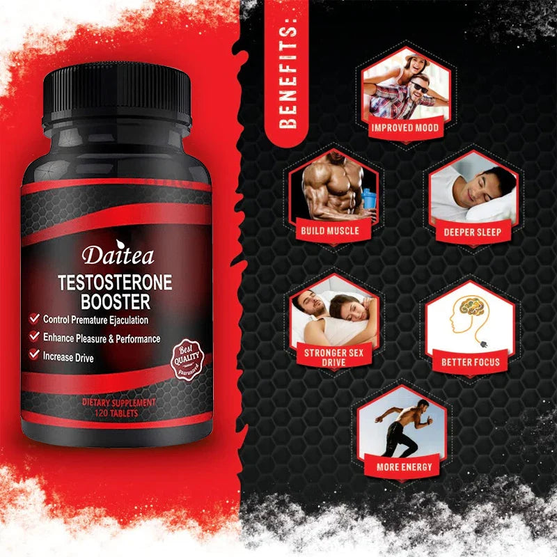 Male Muscle Boosters - Help Improve Performance, Muscles, Endurance, and Energy Support, and Improve Physical Fitness