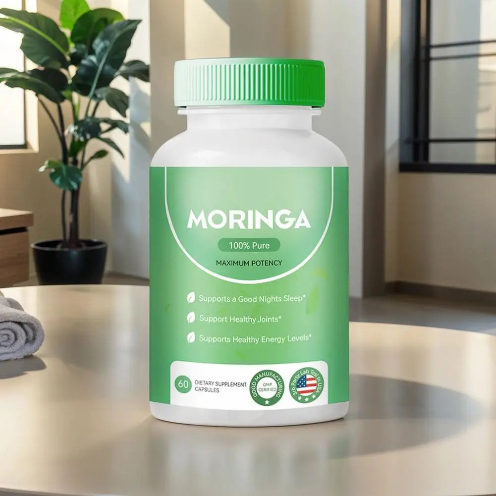 60 Capsules Moringa Leaf Capsules Purify Blood Improve Skin Problems And Enhance Overall Health Dietary Supplement