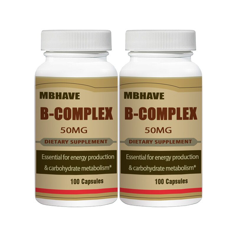 Vitamin B Complex 500Mg 100Capsule High Strength All 9 B Vitamins B12 B complex