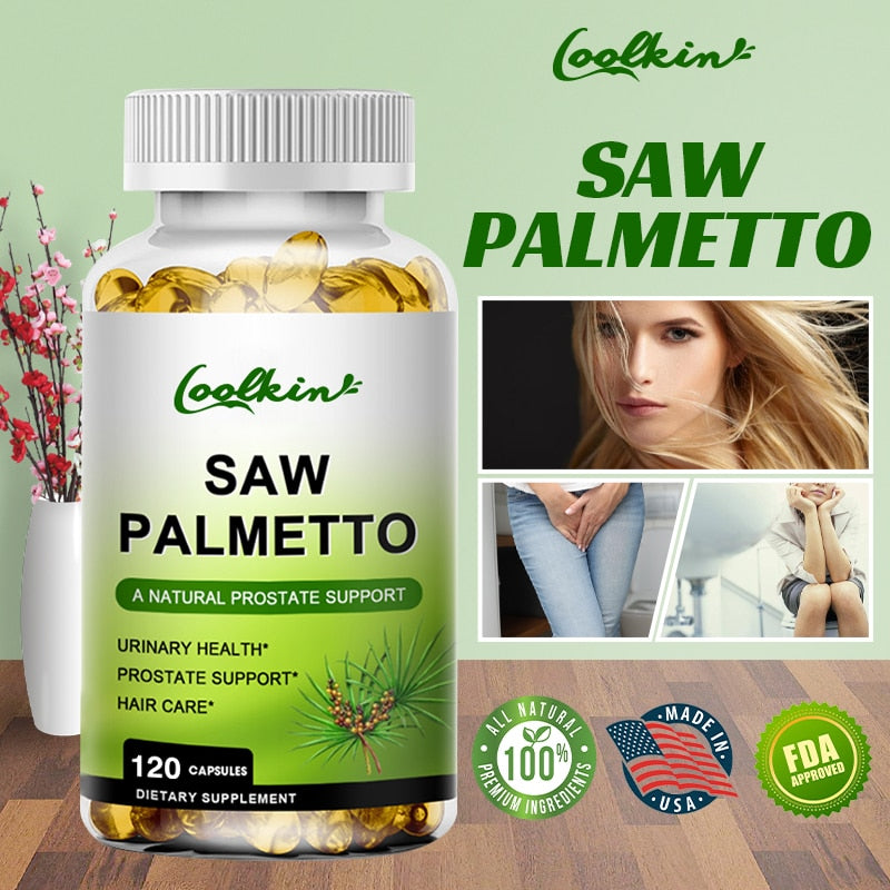 Prostate Health Supplement, Natural Saw Palmetto Extract, Supports Prostate and Hair Growth Capsules for Men and Women