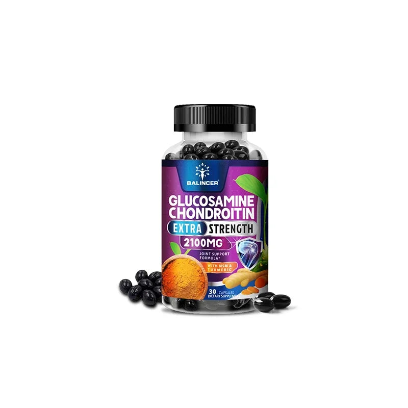 Chondroitin Turmeric MSM Glucosamine Triple Strength 2100 Mg for Hips, Knees, Joints & Back Comfort - Joint Supplements