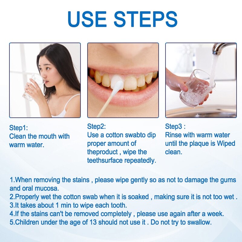 10ml Teeth Whitening Essence Teeth Brightening Bleaching Serum Effect Remove Plaque Stain Oral Cleanser