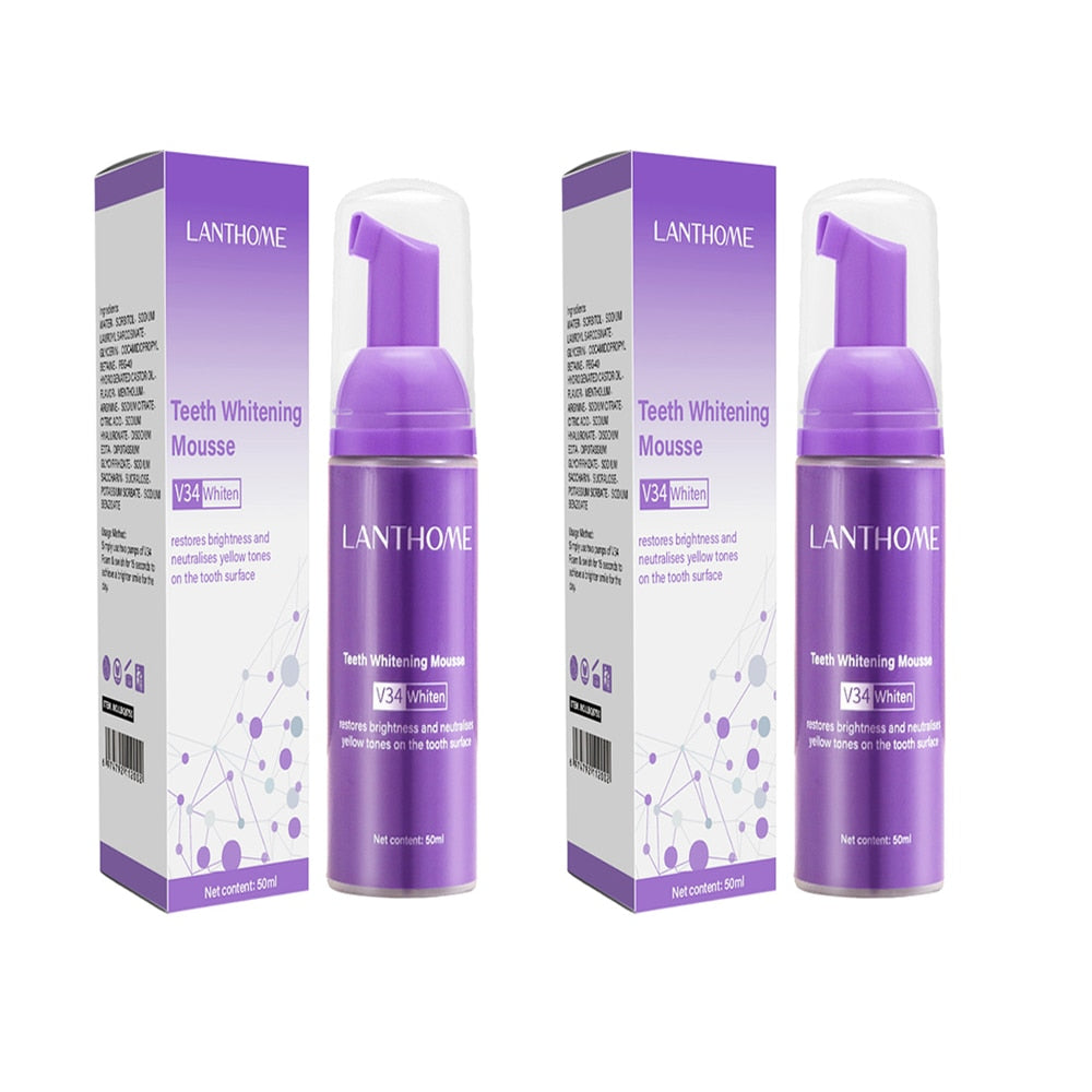 1pc V34 Series Tooth Cleaning Mousse Tooth Whitening Toothpaste Clean Teeth Fresh Breath Toothpaste White Teeth Cleaning Product