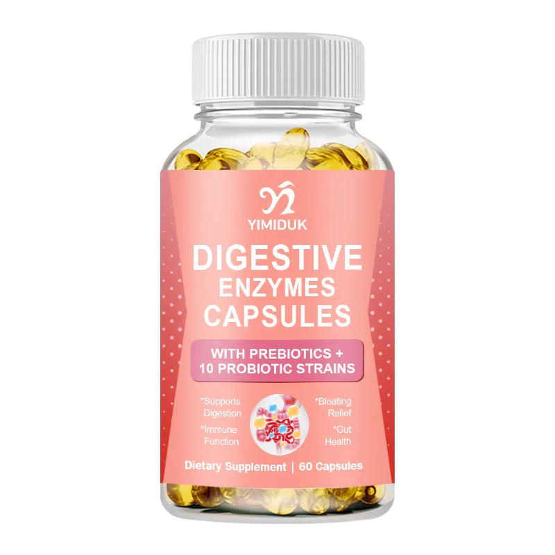 Digestive Enzyme Capsules Probiotics Digestion Multienzyme, Promoting Digestion Health& Lactose Absorption, Help Loss Weight