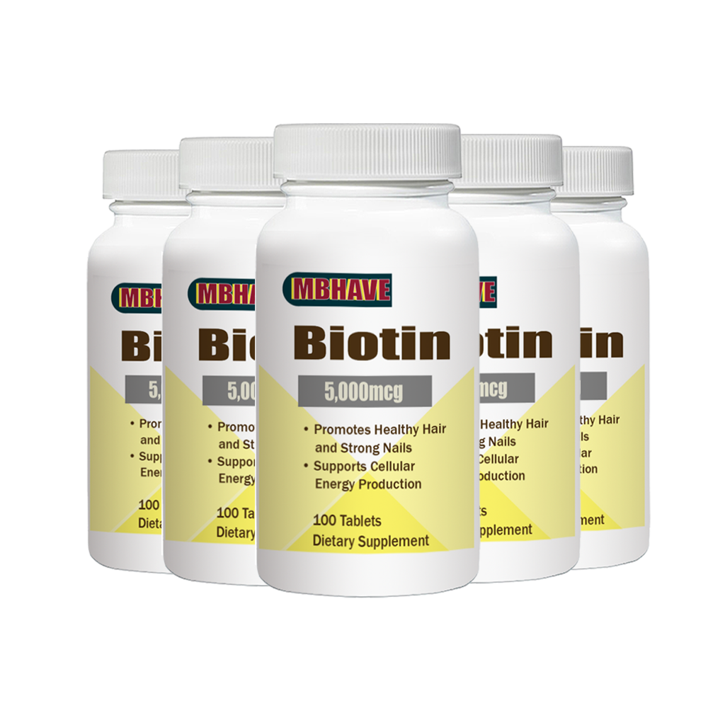 Free Shipping MBHAVE BIOTIN Promotes Healthy Hair and Strong Nails Supports Cellular Energy Production