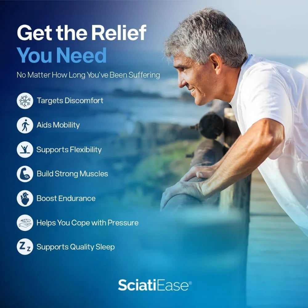 Sciatic Nerve Health Support - Supplement AlphaPalm, Pea, Vitamin B Complex, Alpha Lipoic Acid 300 Mg Nerve Support Formula