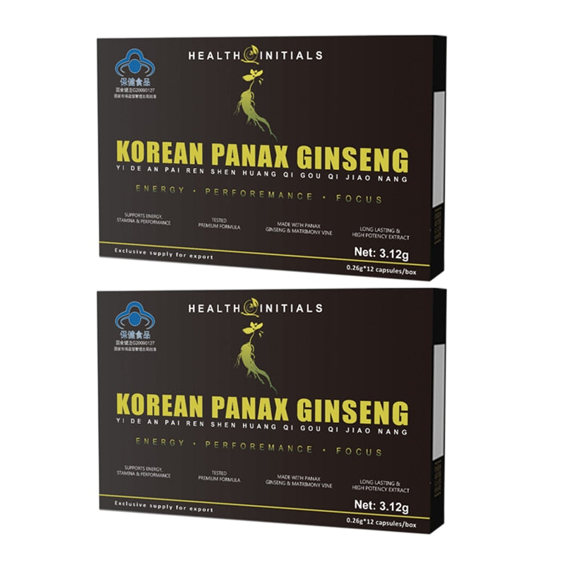 Natural Ginseng Extract Capsules Men's Strength and Mood Supplement Extended Size Male Care Extended Time
