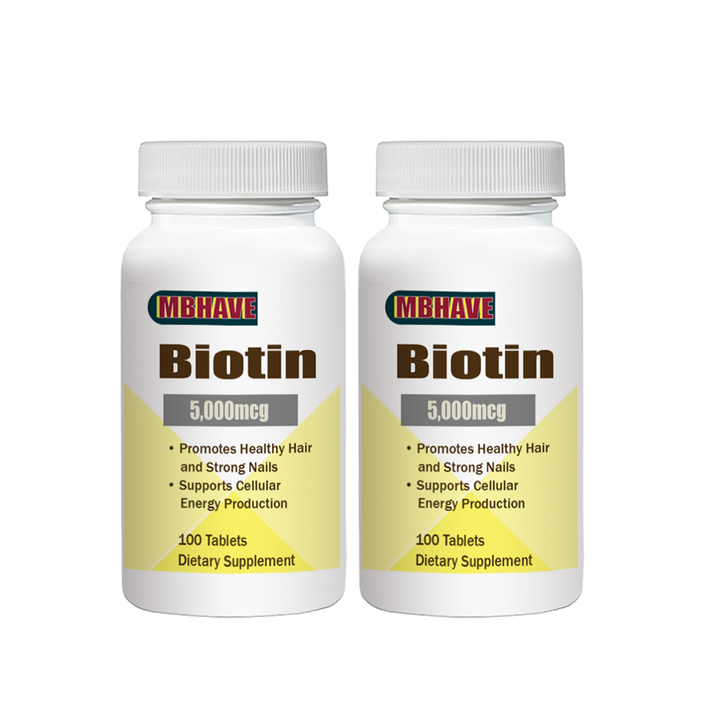 Free Shipping MBHAVE BIOTIN Promotes Healthy Hair and Strong Nails Supports Cellular Energy Production