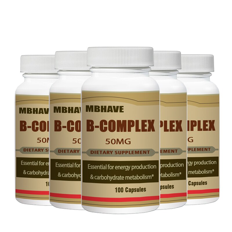 Vitamin B Complex 500Mg 100Capsule High Strength All 9 B Vitamins B12 B complex