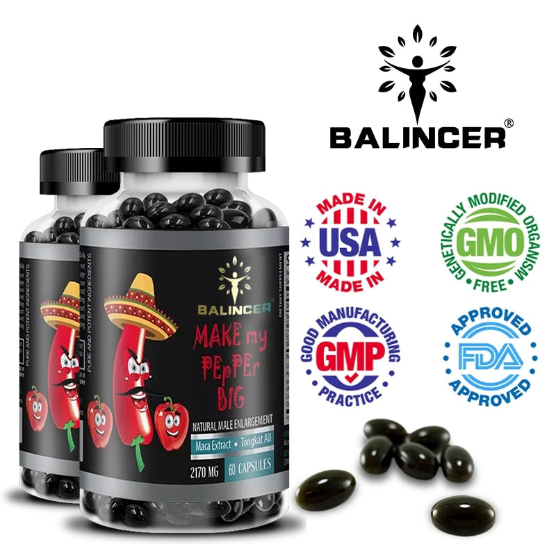 Maca Root Extract Edible Capsules Help Boost Energy Support Male Stamina Energy Erection Supplement Provides Energy for Adults