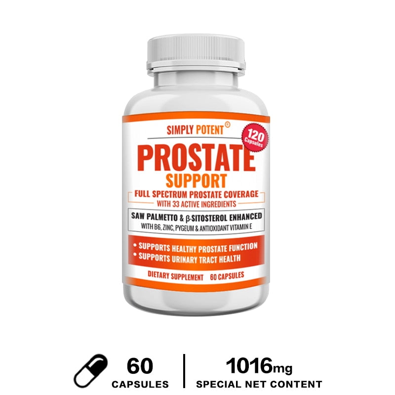 Men's Prostate Supplement with Saw Palmetto,33 Vitamins Plus B6,Zinc, Selenium,Healthy Urinary Frequency & Flow & Improved Sleep
