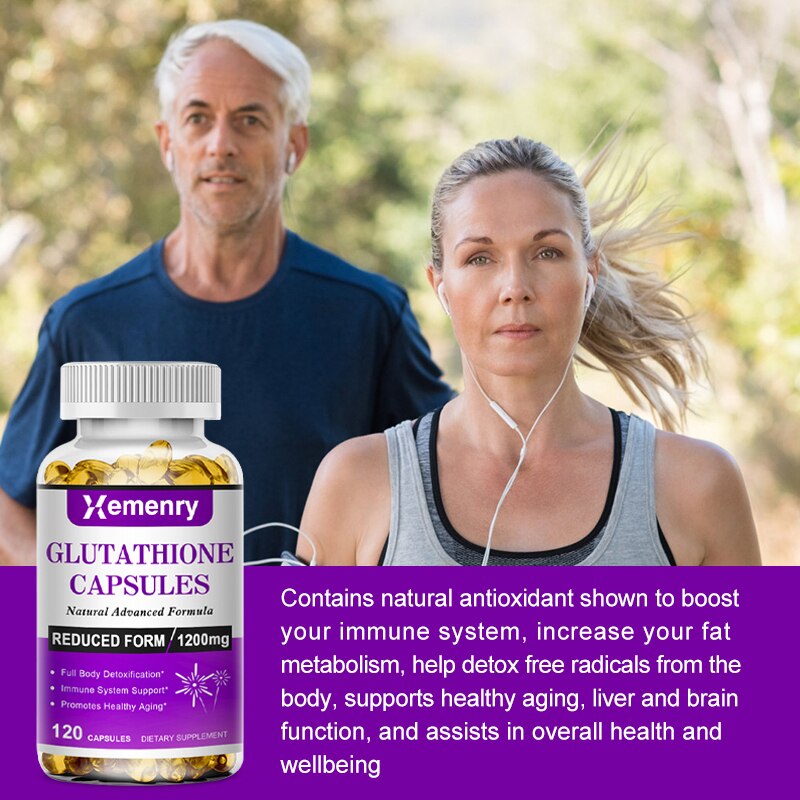 Xemenry Glutathione Capsules Collagen Antioxidant Anti-Aging Boosting Immunity Dull Skin Whitening Supplement Health