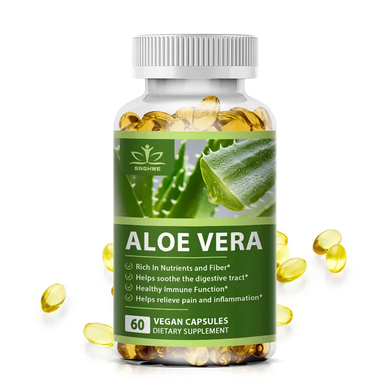 SNGHWE Natural Aloe Vera Extract - Anti Obesity, Demethoxylation, Toxin Sensitivity, Intestinal Cleansing, Metabolic Supplement
